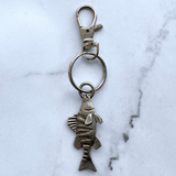 Perch Pewter Keychain