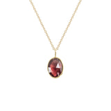 Organic Set Gemstone Charm Necklace