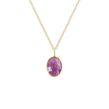 Organic Set Gemstone Charm Necklace