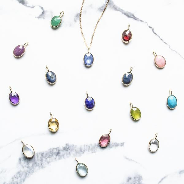 Organic Set Gemstone Charm