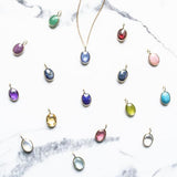 Organic Set Gemstone Charm