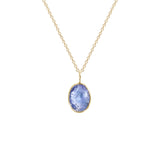 Organic Set Gemstone Charm Necklace