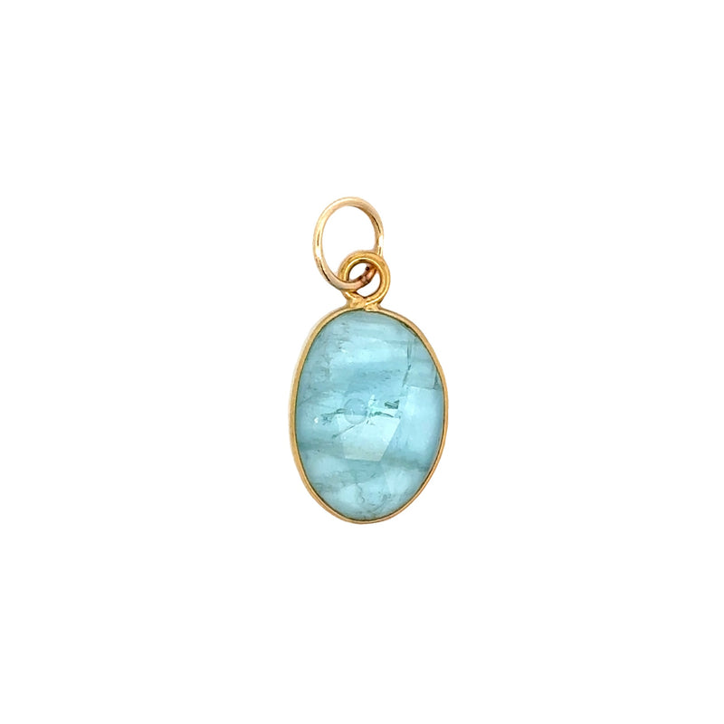 Channel Set Aquamarine Pendant