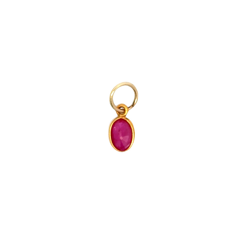 Channel Set Ruby Pendant