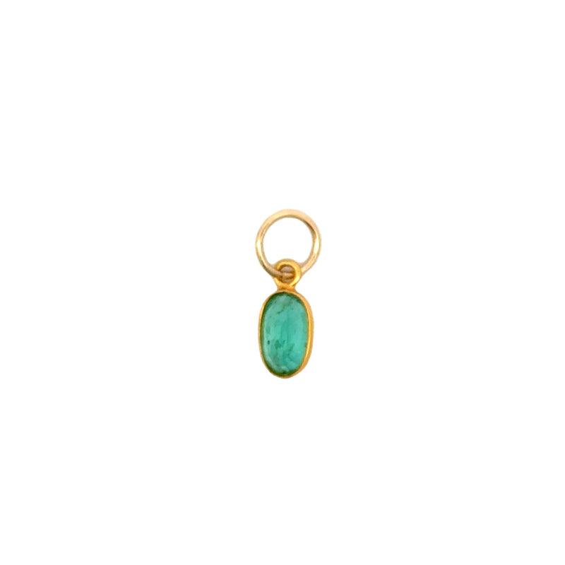 Channel Set Emerald Pendant