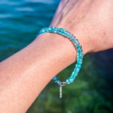 Large Light Teal Apatite Bracelet
