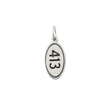 413 Oval Road Sign Charm