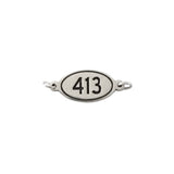 413 Oval Road Sign Connector Charm