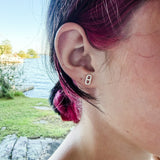 Anchor Chain Stud Earrings