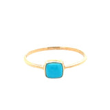 Square Turquoise Bezel Ring