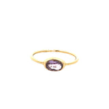 Oval Lavender Sapphire Bezel Ring