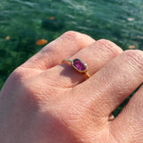 Oval Pink Sapphire Bezel Ring
