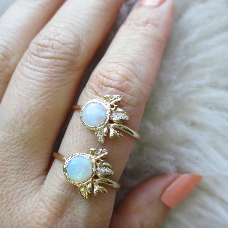Bouquet Opal Ring in 14K Yellow Gold
