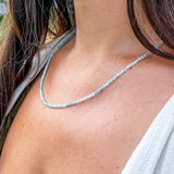 Tiny Round Ombre Baby Blue Amazonite Strand