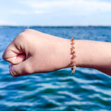 Brown Garnet Chain Bracelet