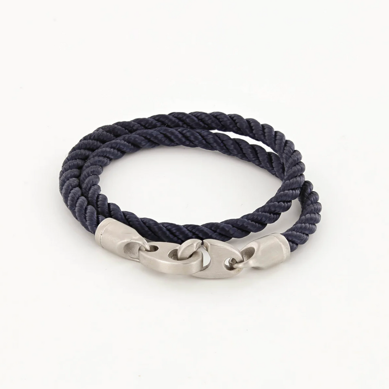 Catch Double Wrap Rope Bracelet (Navy)