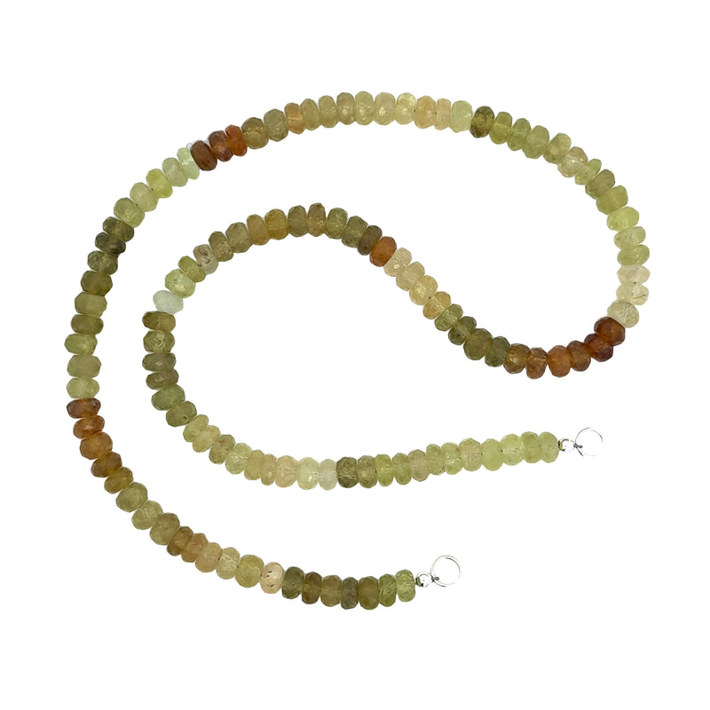 Claspless Large Ombre Green Garnet Strand