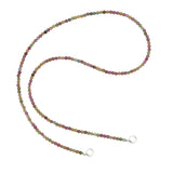 Claspless Tiny Round Multicolor Pink Tourmaline Strand