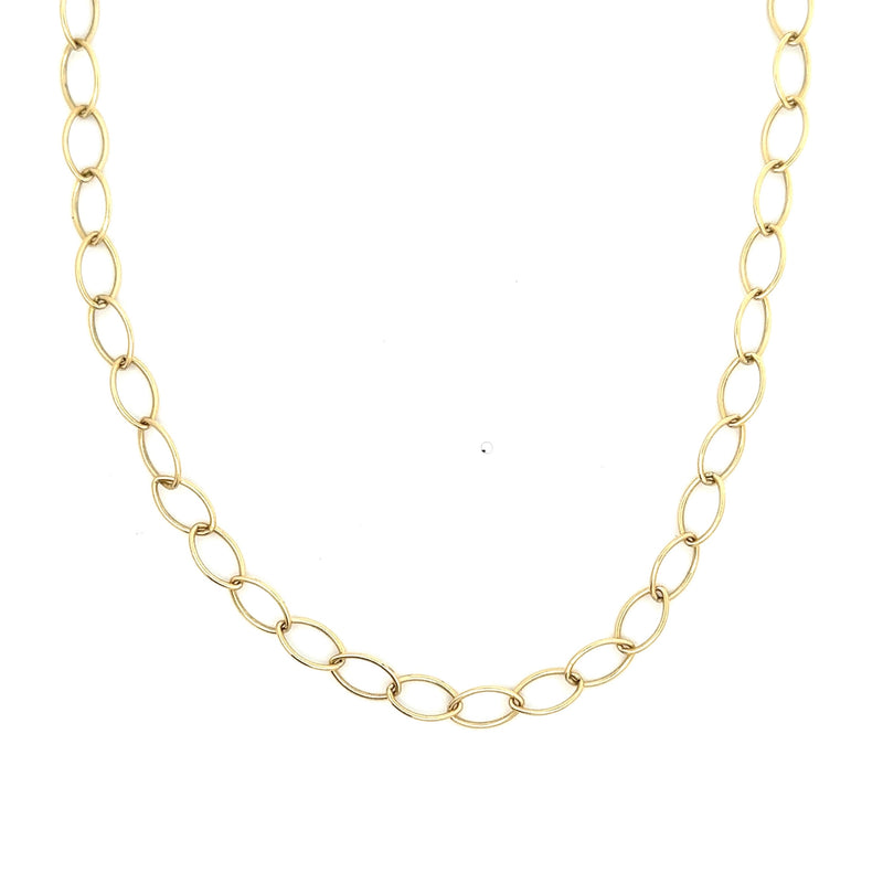 Claspless Wide Oval Cable Chain