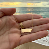 Puerto Rico Island Necklace
