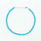 Small Round Dark Teal Apatite Bracelet