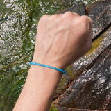 Small Round Dark Teal Apatite Bracelet