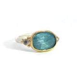 Blue Topaz and Diamond Ring