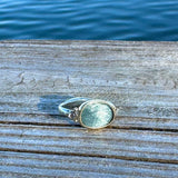 Blue Topaz and Diamond Ring