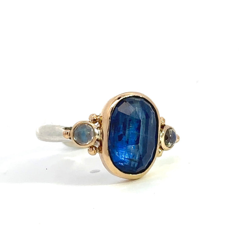 Kyanite and Moonstone Ring
