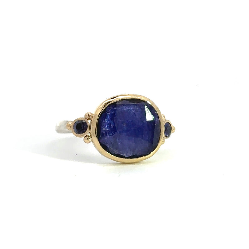 Iolite and Sapphire Ring