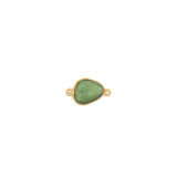 Large Organic Channel Set Green Tourmaline Connector