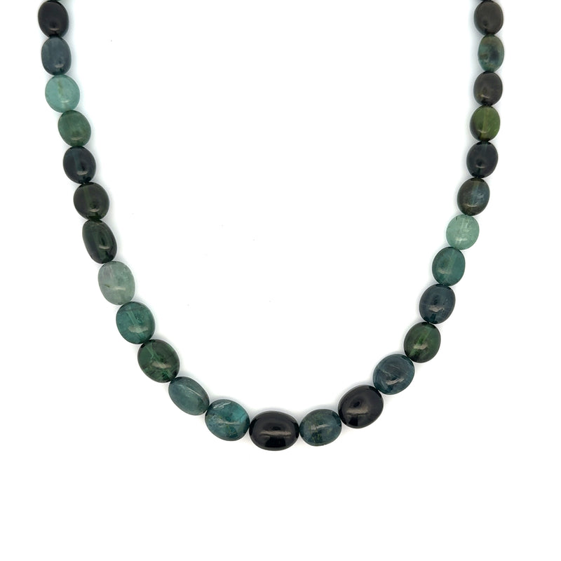 Graduated Oval Blue Green Tourmaline Strand