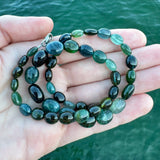 Graduated Oval Blue Green Tourmaline Strand