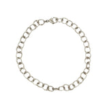 Hammered Oval Chain Bracelet