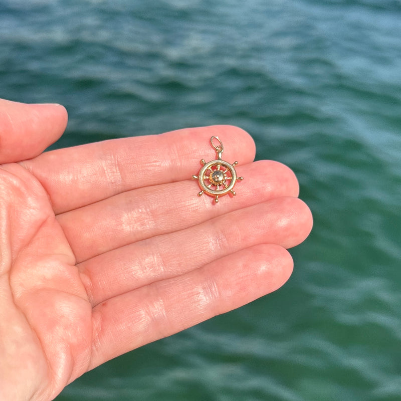 Vintage Ship's Wheel Charm