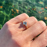 Aquamarine & Diamond Ring