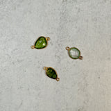 Medium Organic Channel Set Green Tourmaline Connector