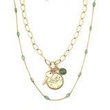 Marquis Emerald Channel Set Station Necklace