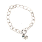 Claspless Hammered Oval Chain Bracelet