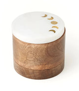 Indukala Moon Phase Round Keepsake Box