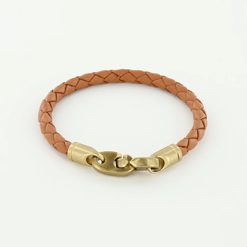 Journey Single Wrap Leather Bracelet (Baked Brown)