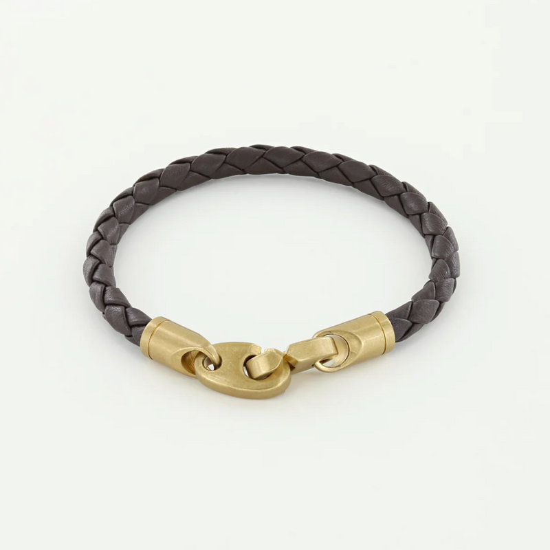 Journey Single Wrap Leather Bracelet (Dark Brown)