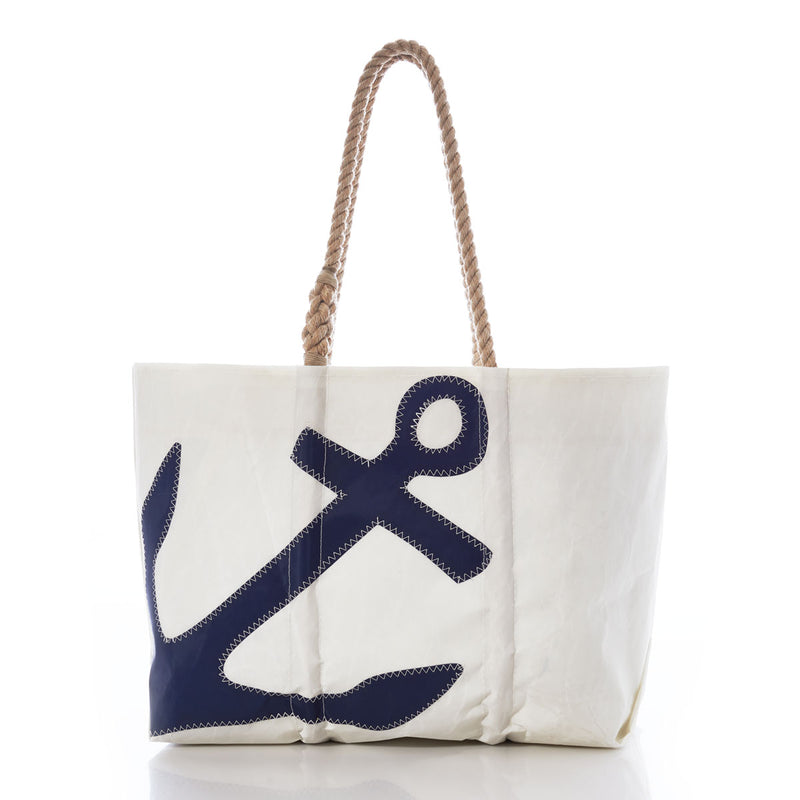 Large Navy Anchor Tote