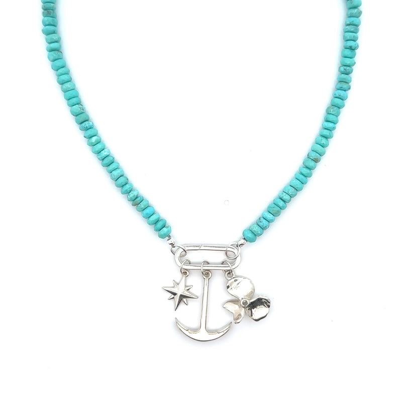 Claspless Large Sleeping Beauty Turquoise Strand