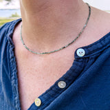 Tiny Round Light Green Ombre Emerald Strand