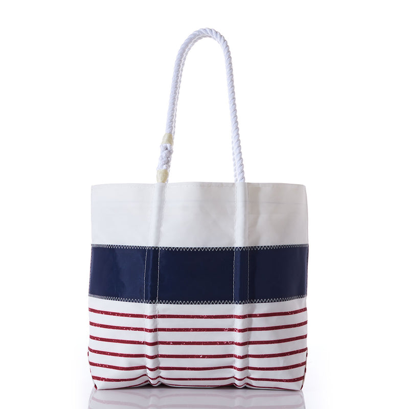 Medium Red Mariner Stripe Tote