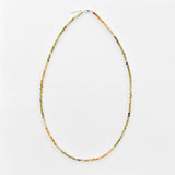 Tiny Round Ombre Earthy Green Tourmaline Strand