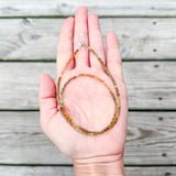 Tiny Round Ombre Earthy Green Tourmaline Strand