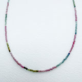 Tiny Round Ombre Multicolor Tourmaline Strand
