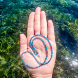 Tiny Round Ombre Dark Teal Apatite Strand